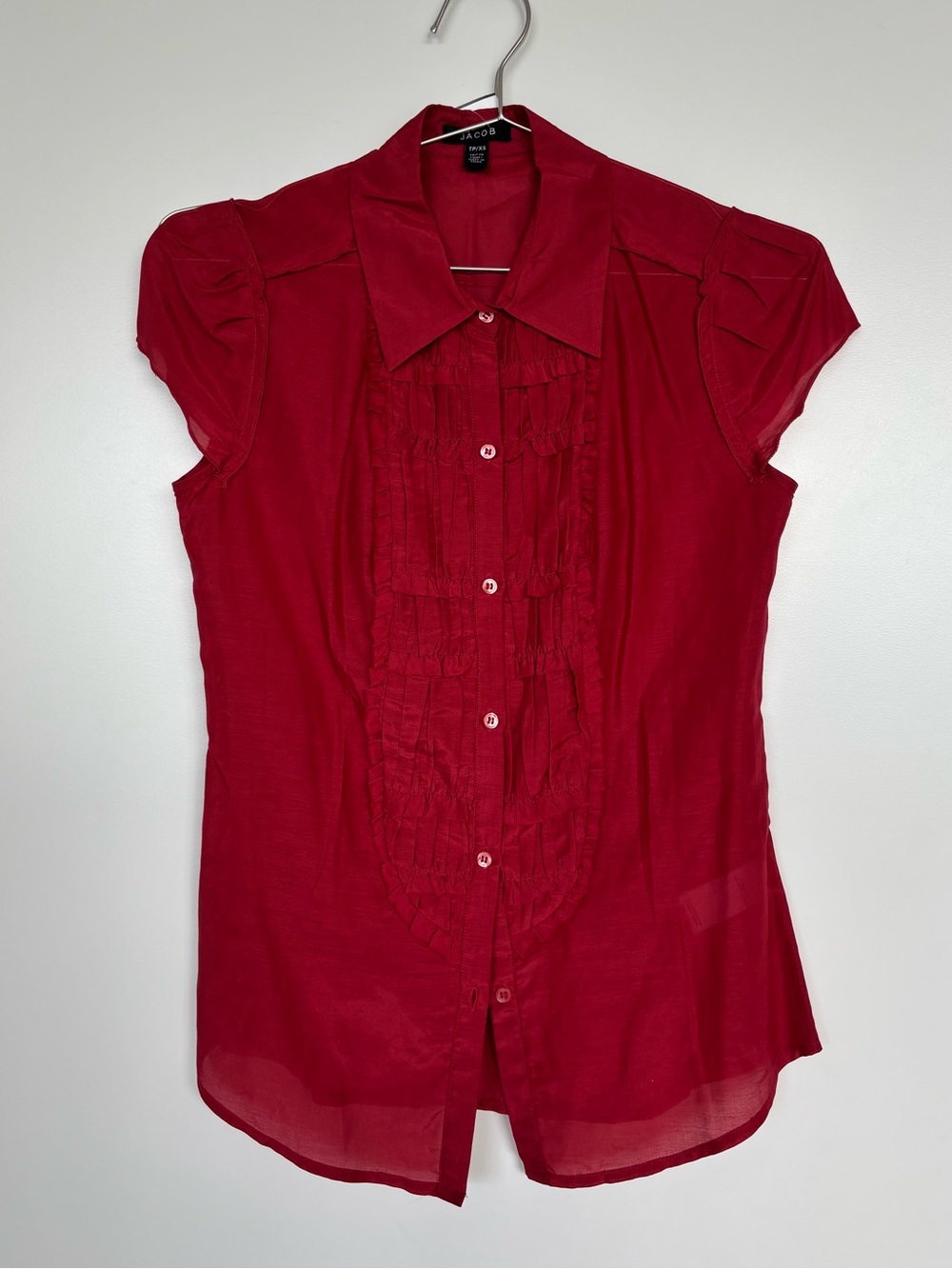 Silk Red Blouse - Picture 1 of 3